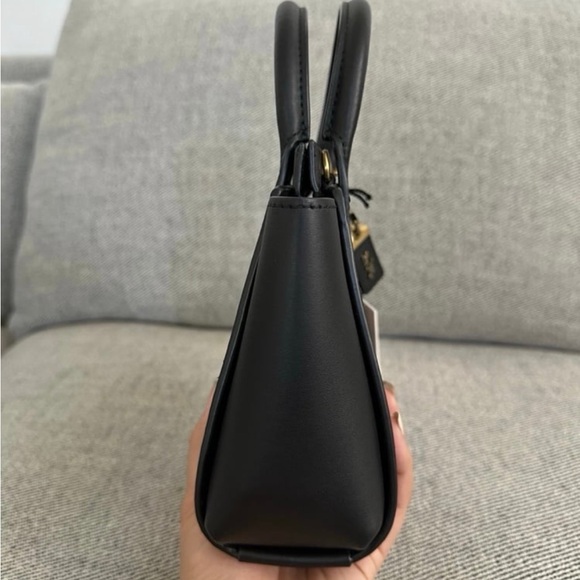 NWT Coach 1941 Troupe Tote 16 Genuine Snakeskin Black Crossbody - Picture 8 of 11